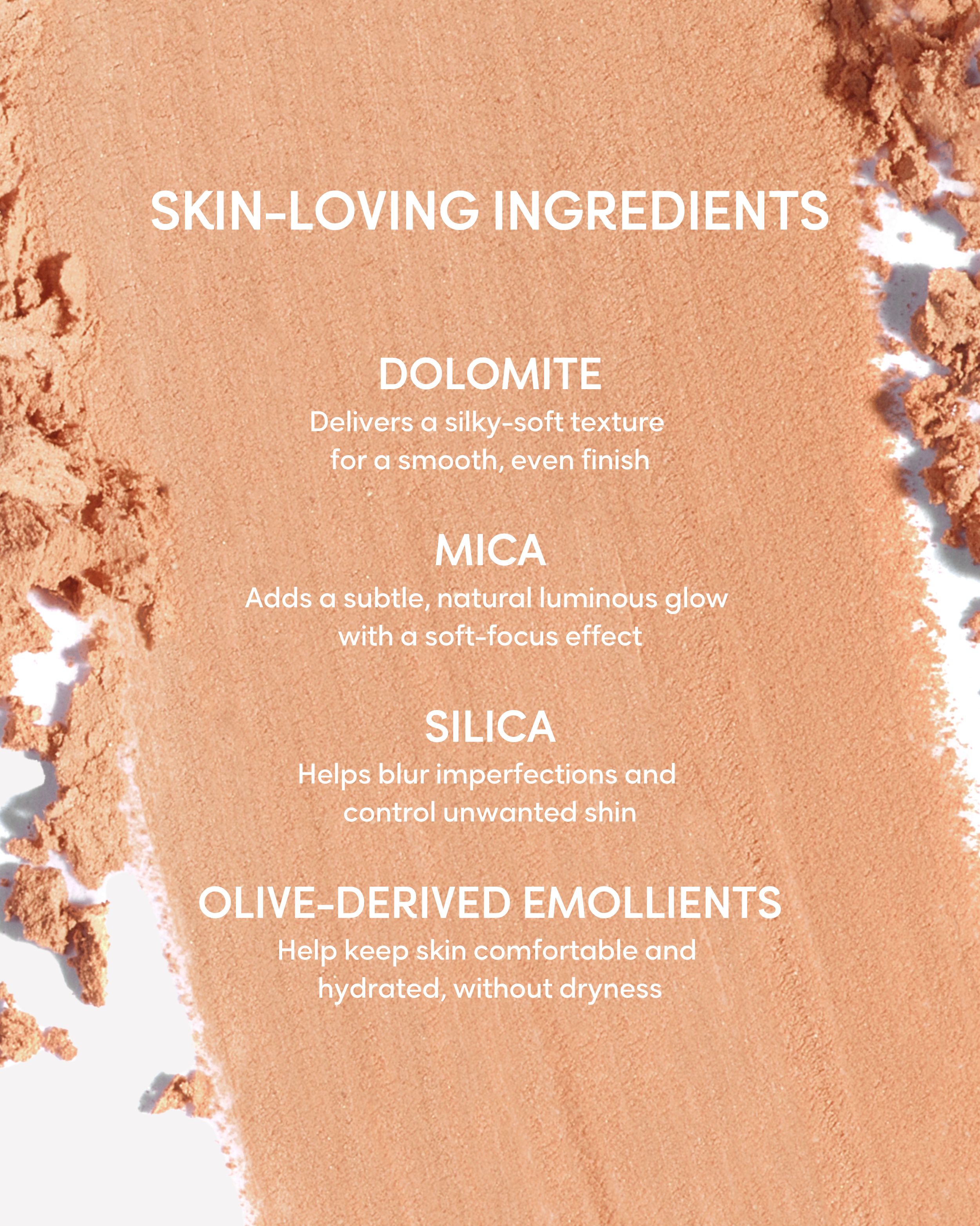 Luminous dolomite face powder